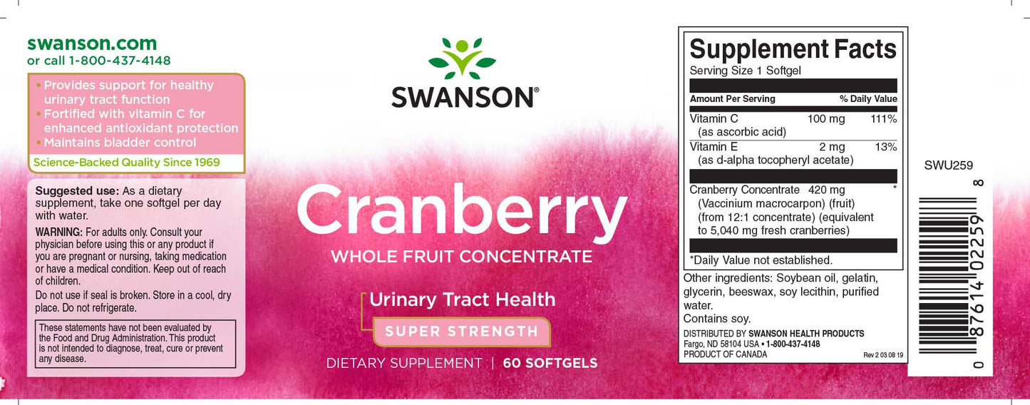 Concentrado de frutas inteiras de cranberry Super Strength